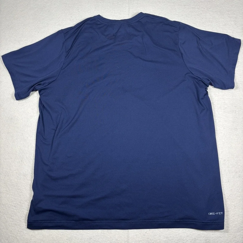 Jordan BYU Cougars Rugby Shirt‎ Mens XL Blue Dri Fit Performance Team Issued
